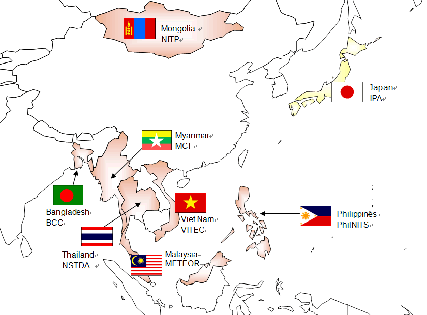 ITPEC Member country map